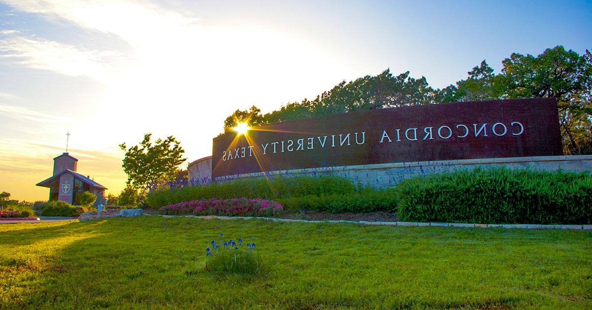 Concordia University Texas Entrance Sign
