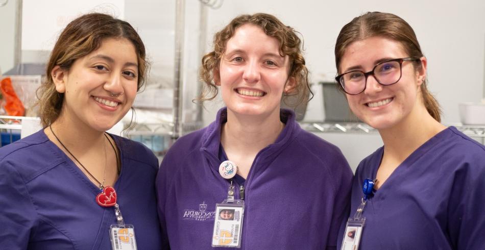 Three nursing students from Concordia University Texas